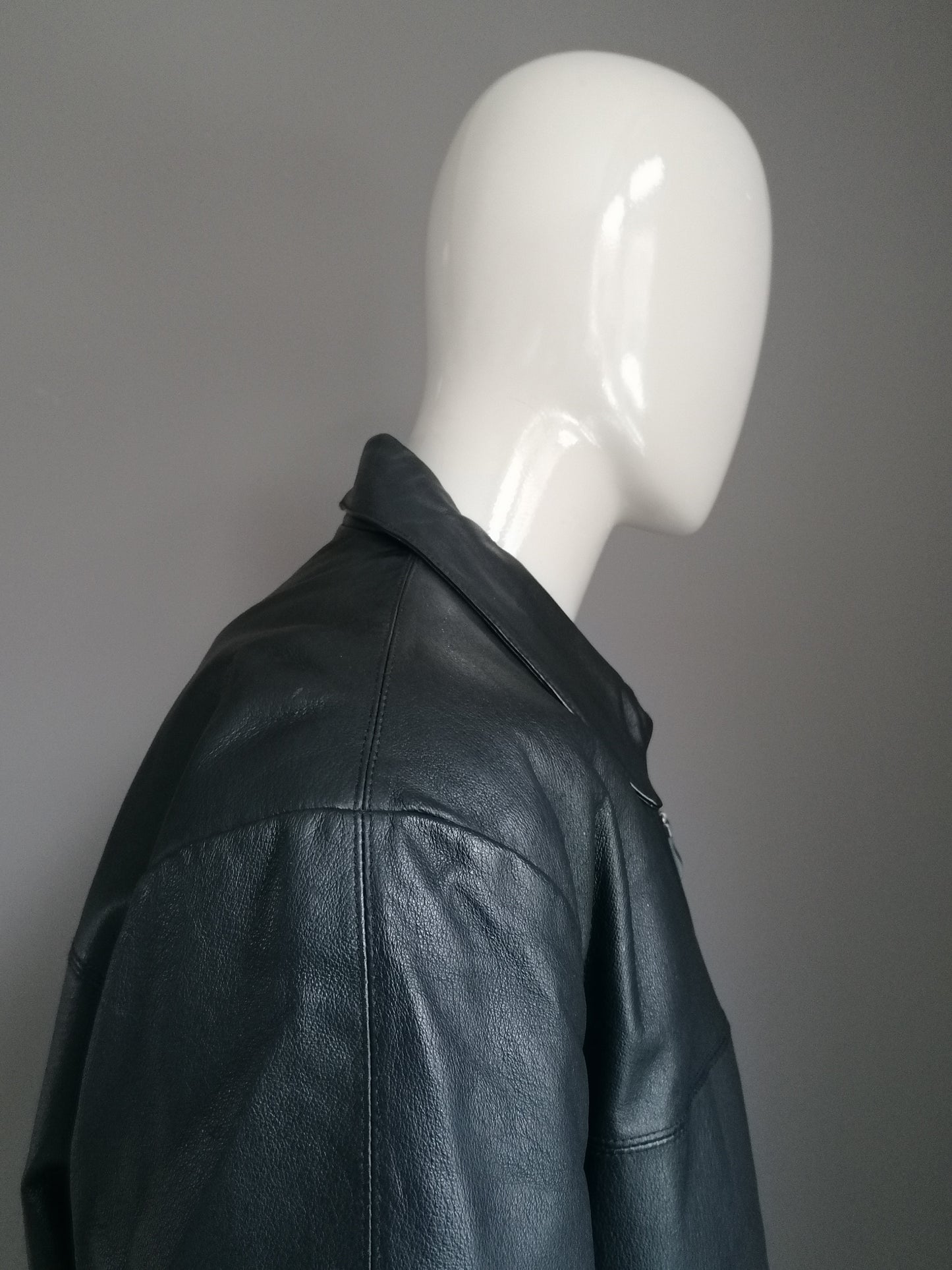 Giacca / giacca in pelle Angelo Litrico. Colore nero. Taglia XL.