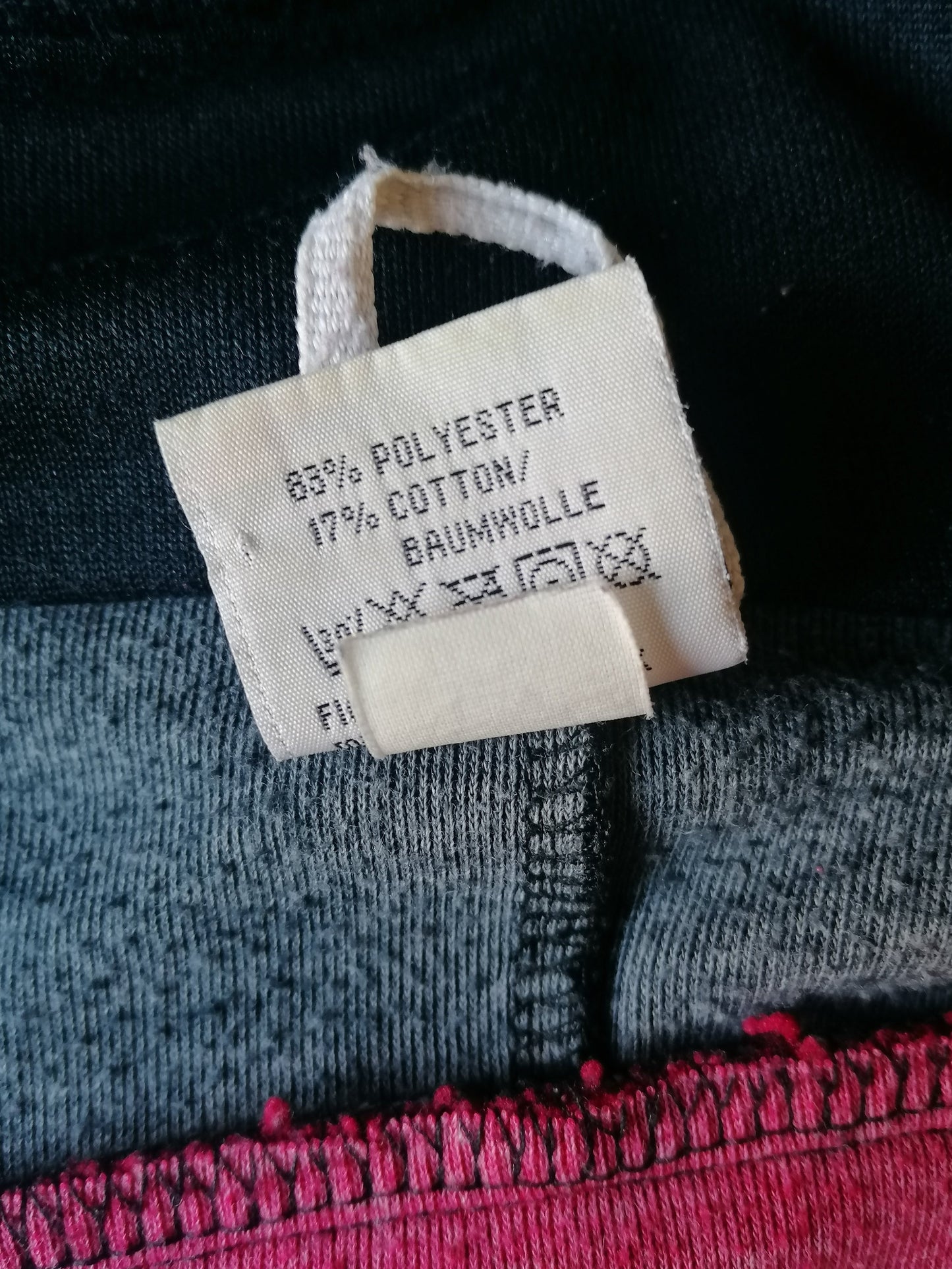 Suéter deportivo de Jako 80S-90 vintage con cremallera. Color rojo de color negro. De gran tamaño L / xxl.