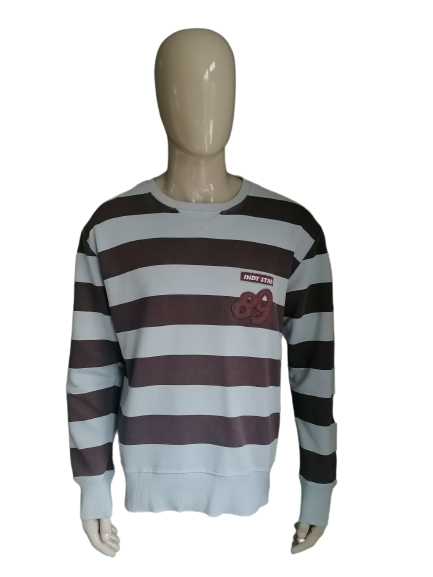 Pull Joe Browns. Brun Blue rayé. Taille xl.