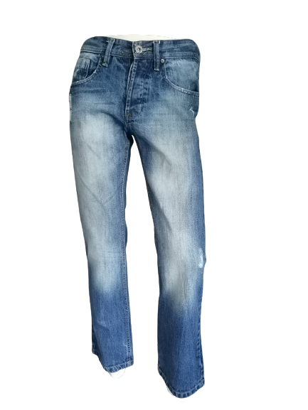 New Look jeans. Blauw gekleurd. Maat W30 - L30. Straight Leg.