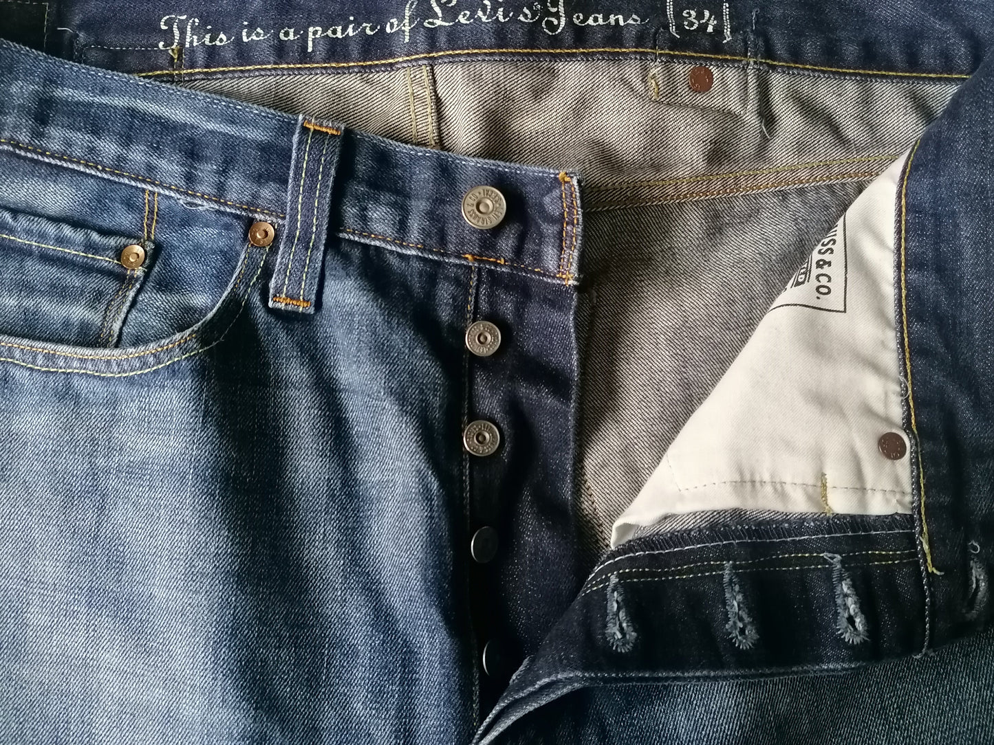 Levi's jeans. Blue colored. W34 - L28.