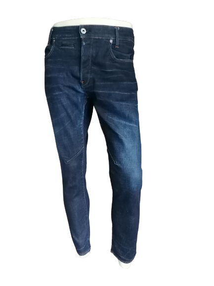 Jeans grezzi g-star. Colorato blu scuro. Taglia W35 - L30. Intelligente / allungamento. Tipo D-Shaq.