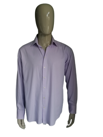 Chemise Tailor & Son. Rayé violet clair. Taille 41/L.