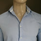 Tomasso overhemd. Blauw Wit motief. Maat 38 / S. Tailored.