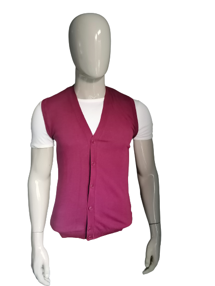 Wool & Co Cotton waistcoat. Bordeaux colored. Size S.