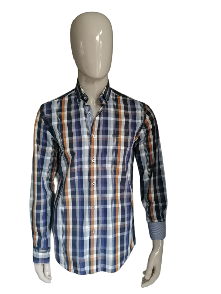 State of art shirt. Blue brown checked. Size M. Regular Fit.