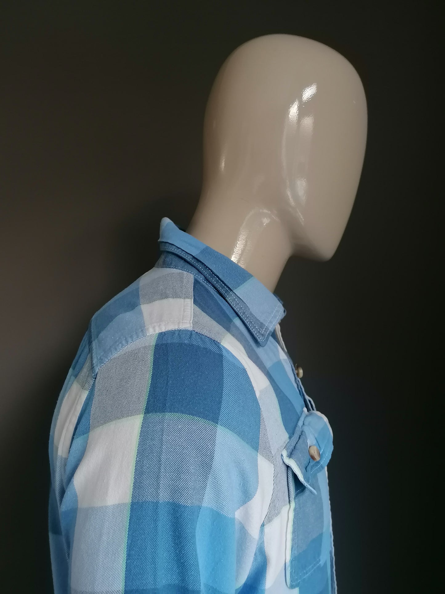 Camisa de franela de Abercrombie & Fitch. Bloque bloqueado. Tamaño L. Tipo de músculo.