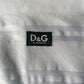 D&G / Dolce & Gabbana overhemd. Wit Glanzend gestreept. type Manchetknoop. Maat 40 / M.