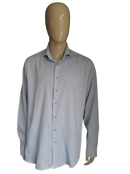 Camisa de Thomas Maine. Azul mezclado. Tamaño 45 / xxl / 2xl. Ajuste a medida.