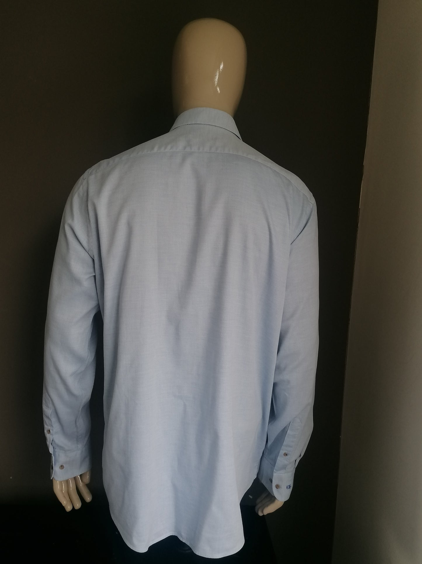 Thomas Maine shirt. Blue mixed. Size 45 / XXL / 2XL. Tailored fit.