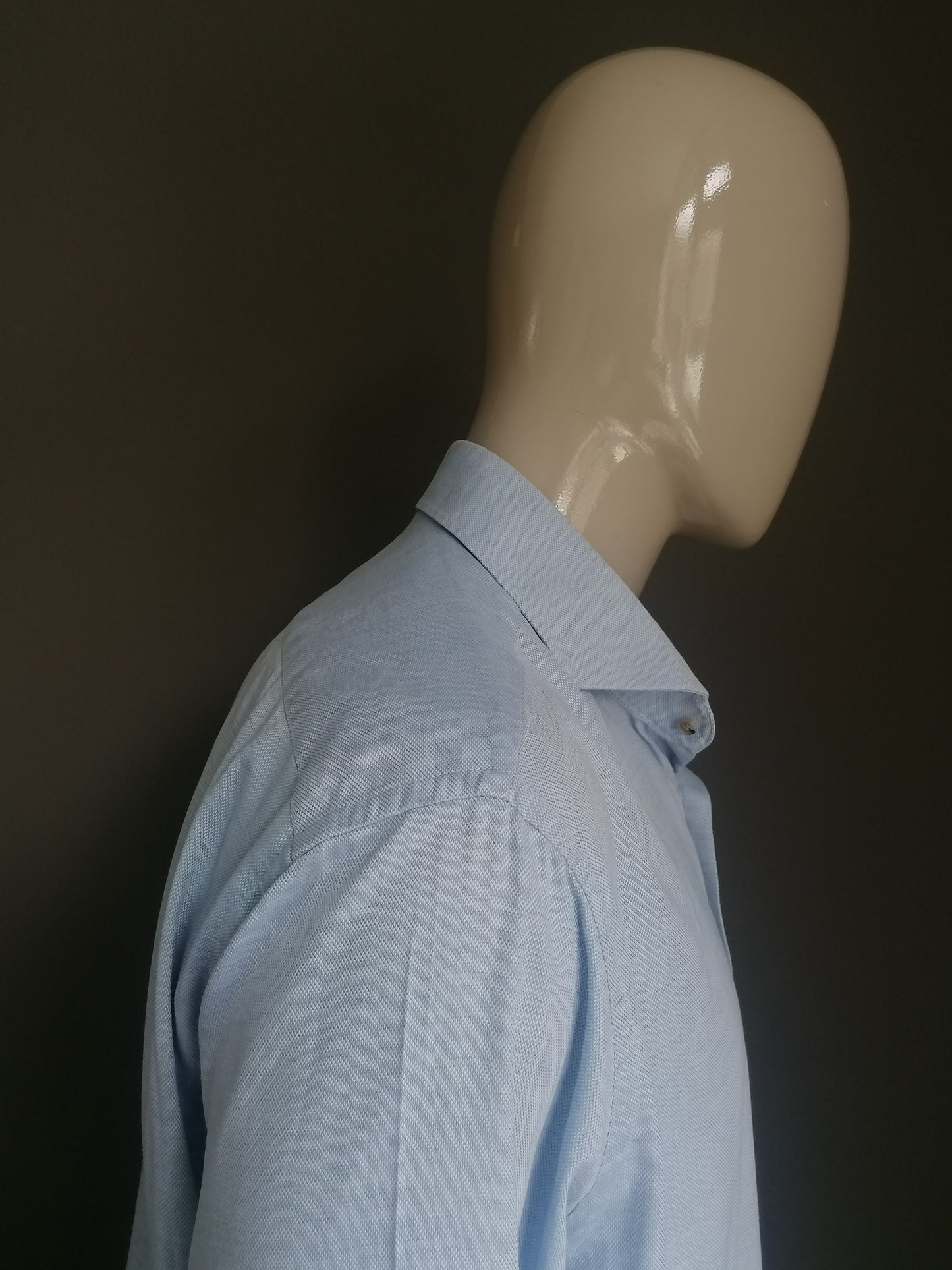 Thomas Maine shirt. Blue mixed. Size 45 / XXL / 2XL. Tailored fit.