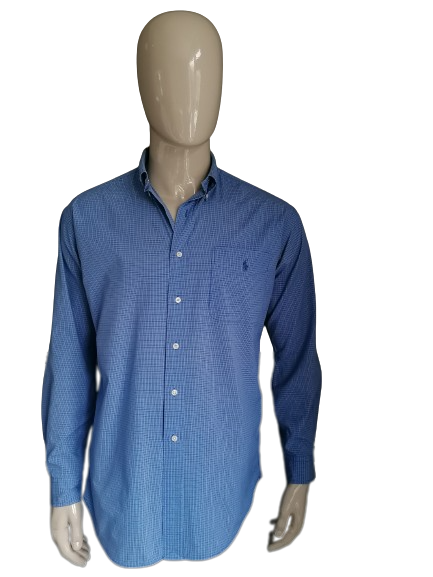 Ralph Lauren shirt. Blue checked. Size M. Type Blake.