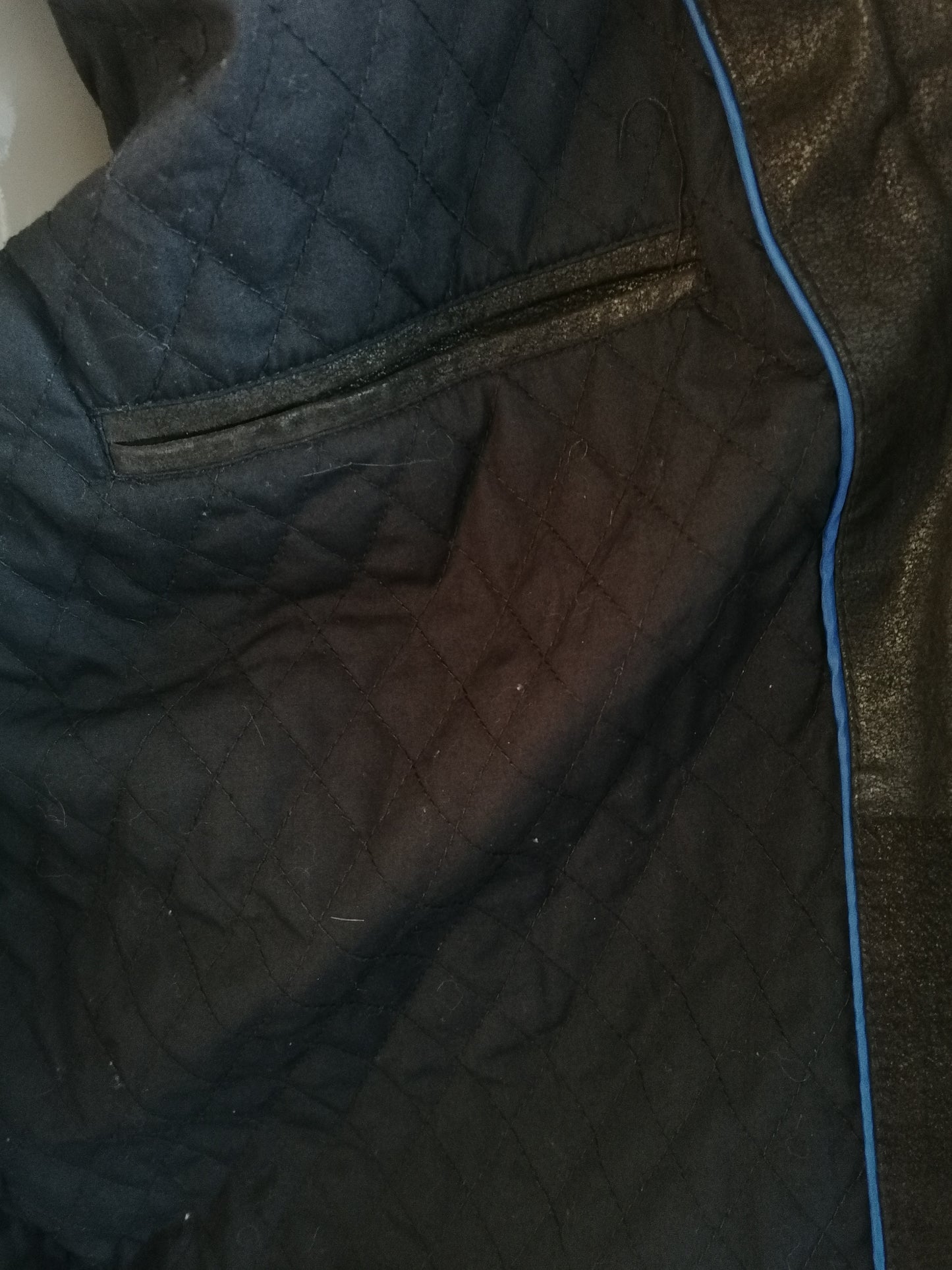 CANDA Varkensleren jas / jack met afritsbare kraag. Donker Bruin gekleurd. Maat 56 / XL.