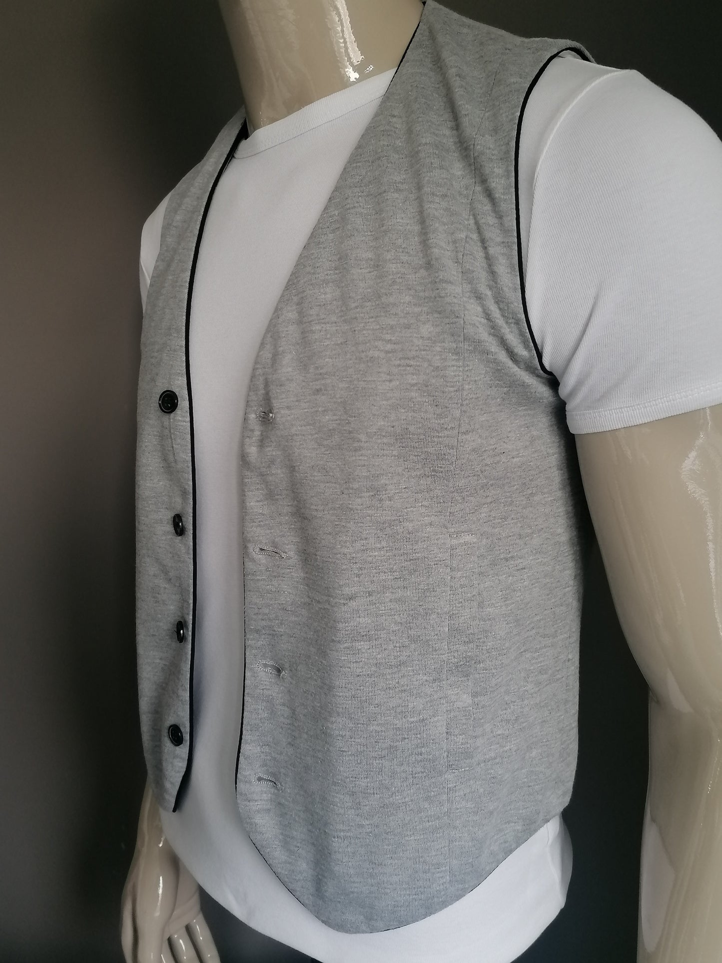 Zara man casual waistcoat. Gray mixed. Size M.