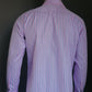 Thomas Pink overhemd. Roze Blauw Wit gestreept. Maat 38 / M. type Manchetknoop.