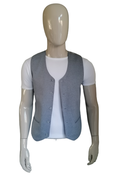 Gilet. Grijs motief. Maat S. #333