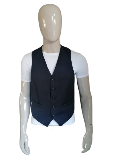 Jaguar waistcoat. Black Blue motif. Size 50 / M.