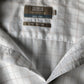 Marks & Spencer tailoring overhemd korte mouw. Wit Blauw Bruine lijn. Maat 42 / L.