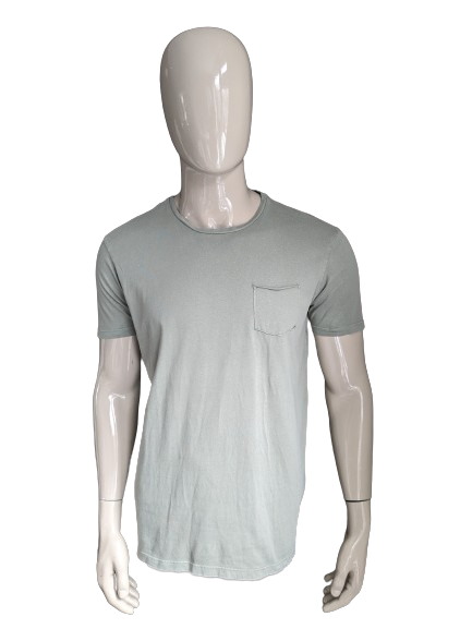 Camisa Genti. Verde Naranja moteado. Talla XL.