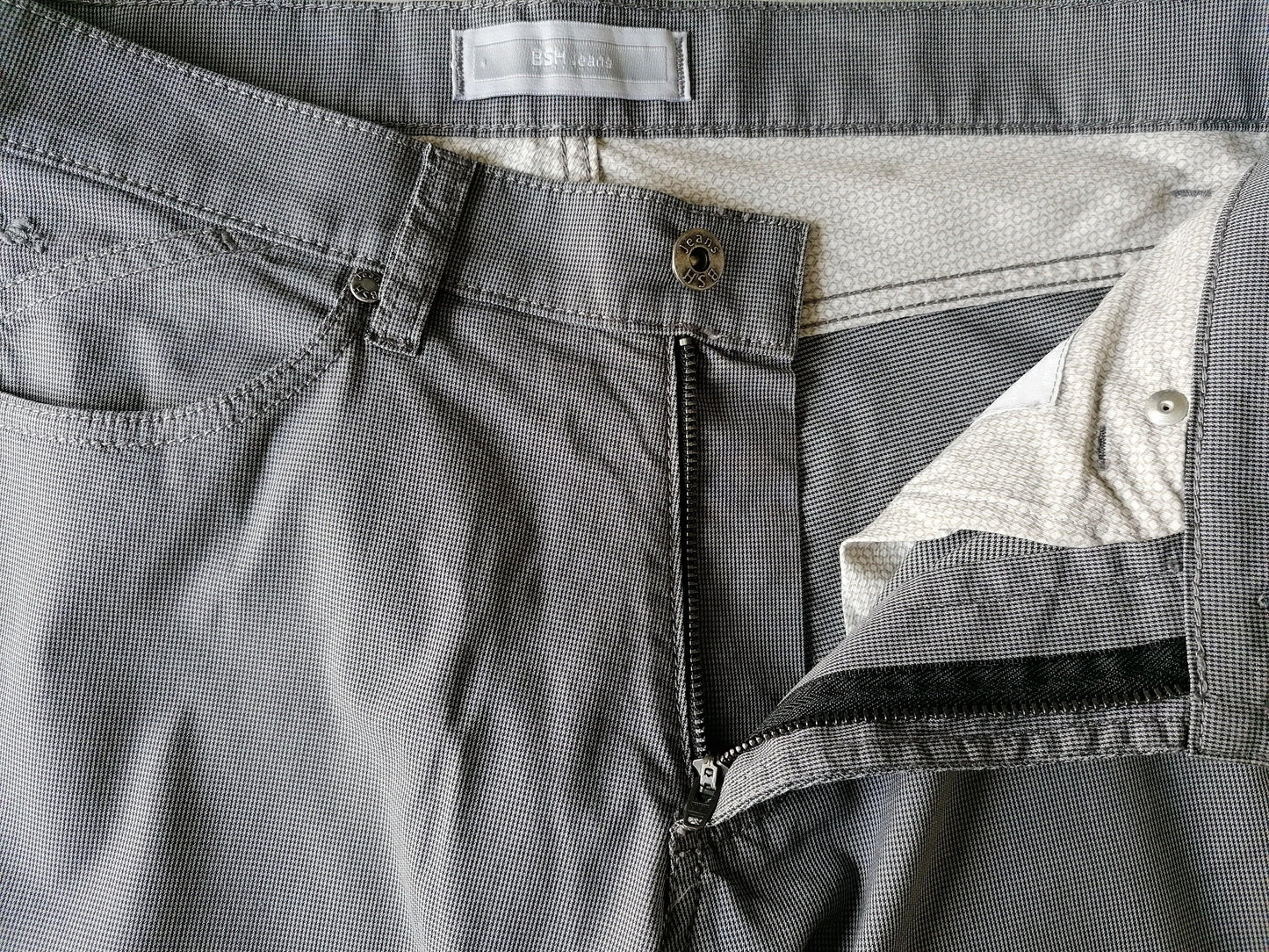 BSH jeans broek. Grijs motief. Maat W30 - L26 - EcoGents
