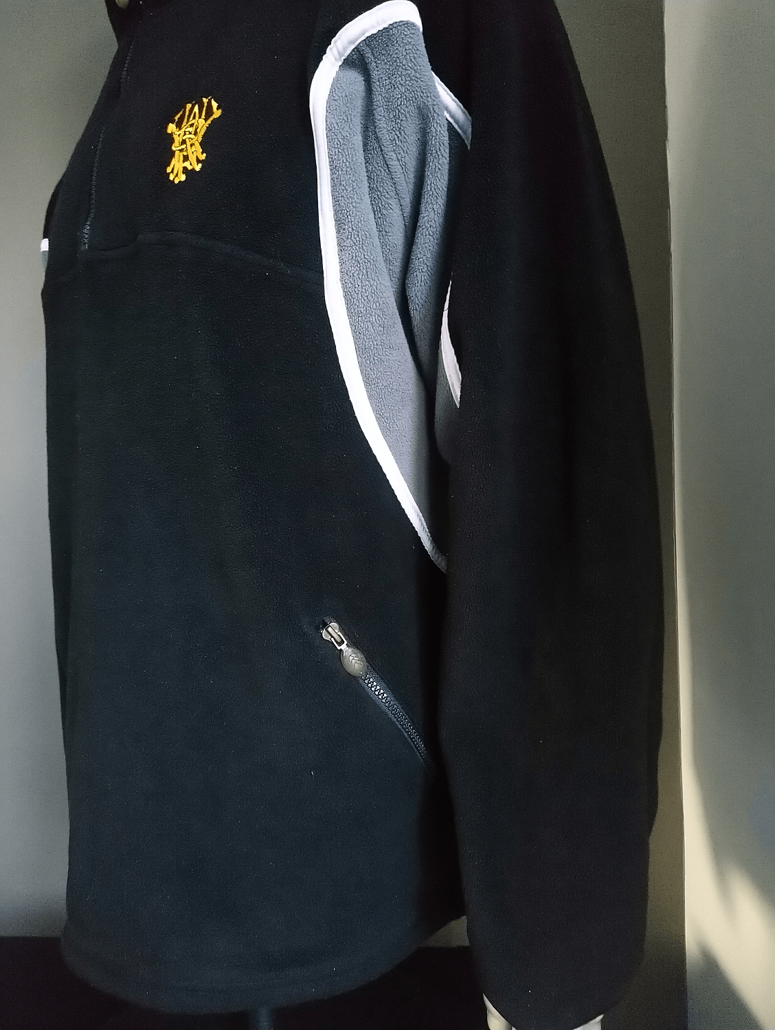 Canterbury Fleece trui met rits. Zwart Grijs gekleurd. Maat 3XL / XXXL - EcoGents